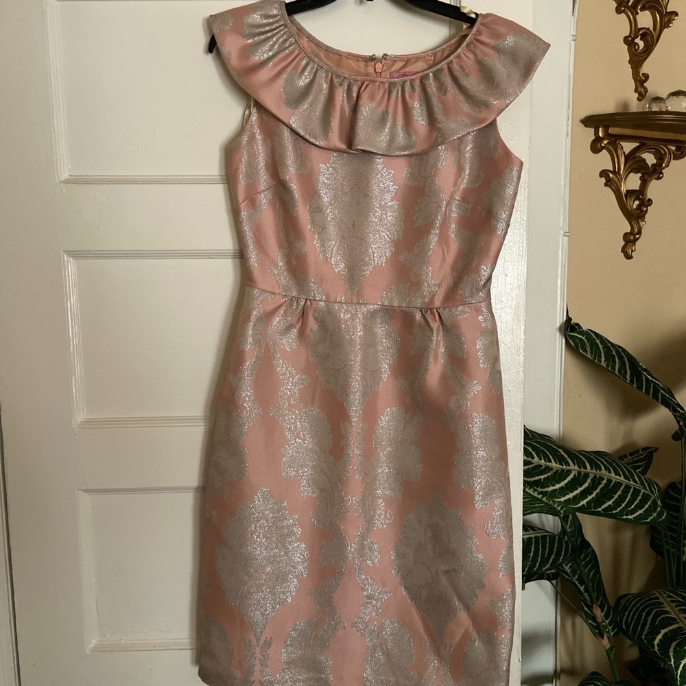 Pink and silver cocktail dress